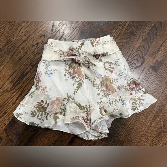 Zimmermann Floral Sheer Blouse and Short Set - Picture 5 of 9